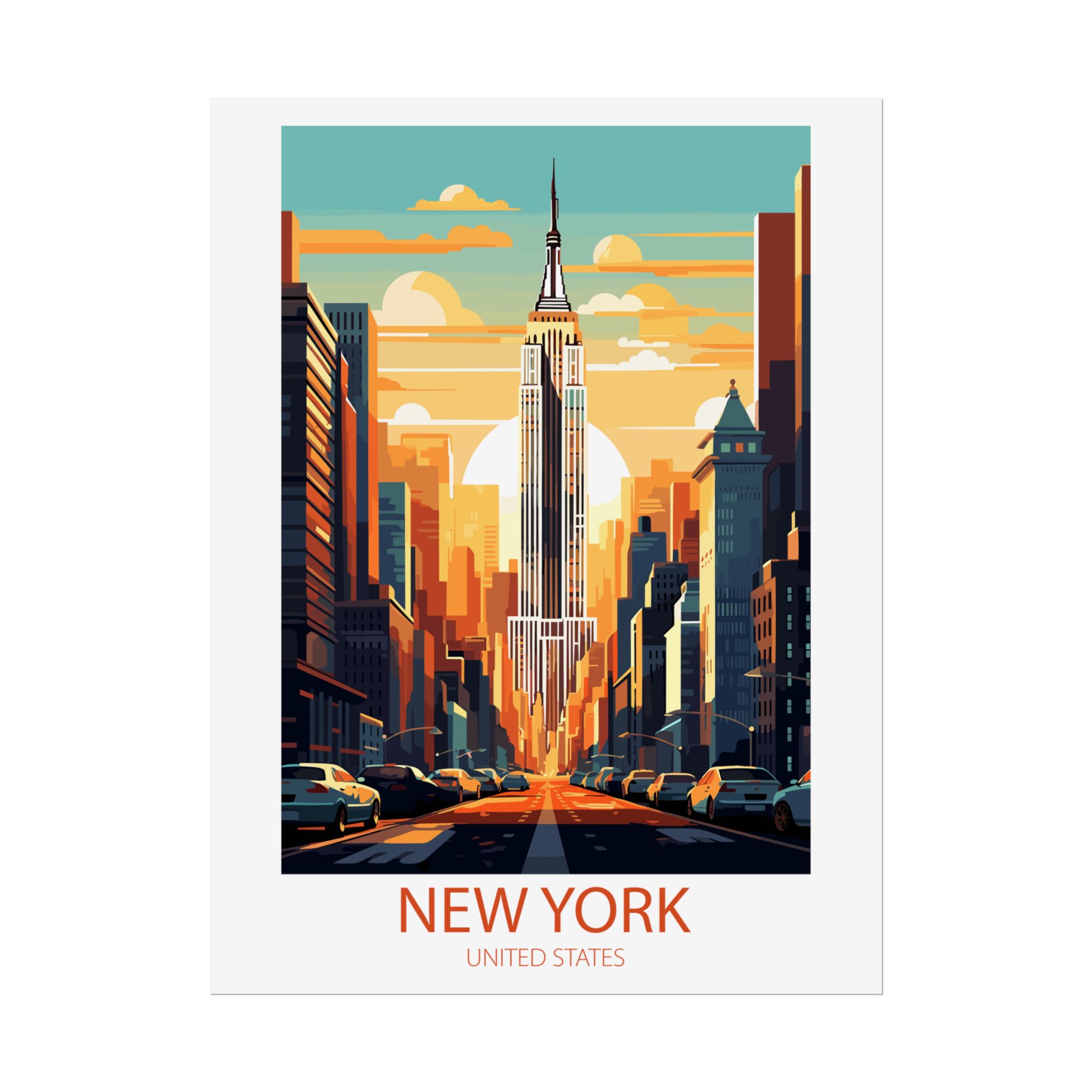 New York Travel Poster. Fine Art Print. Multiple Sizes And Paper options Available