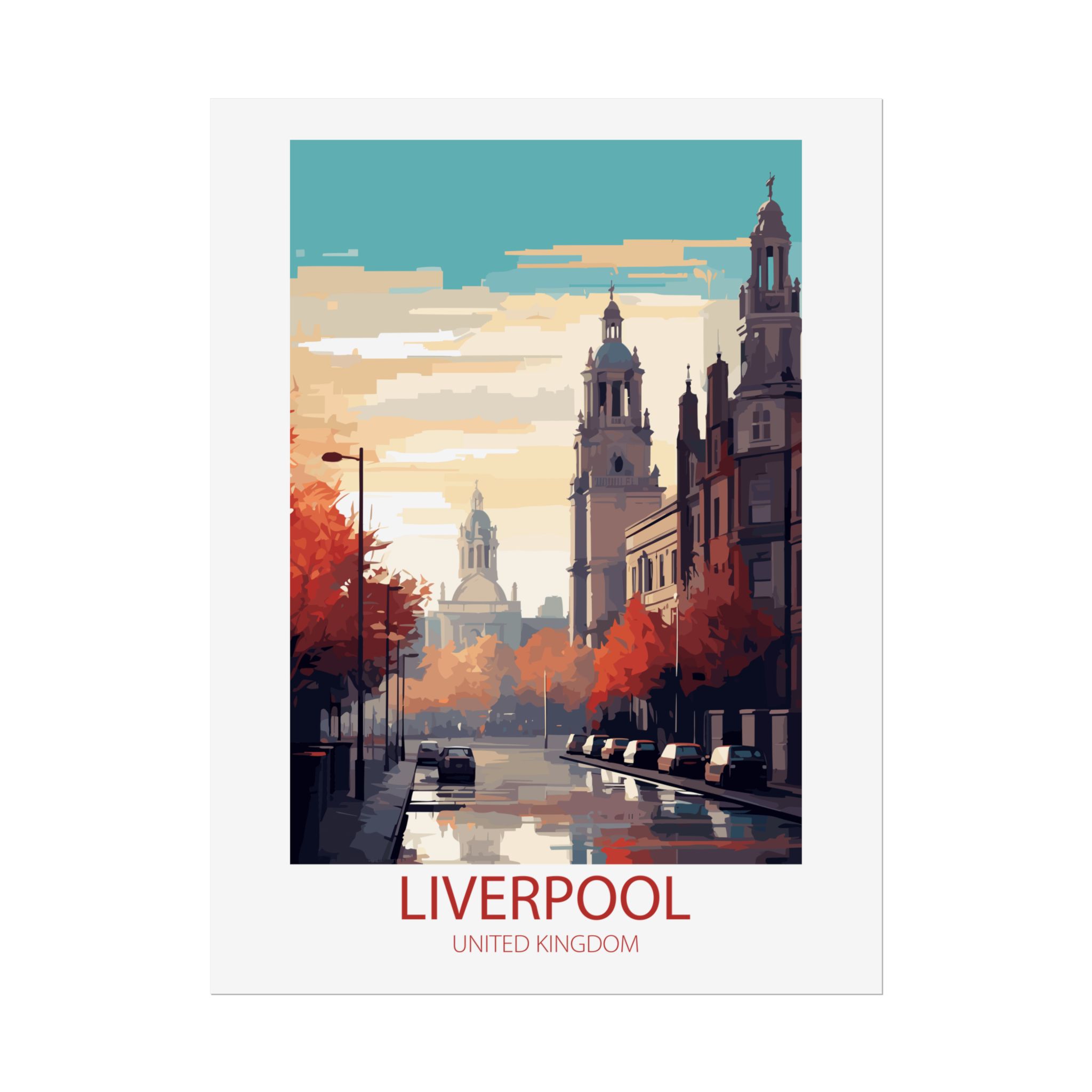 Liverpool Travel Poster. Fine Art Print. Multiple Sizes And Paper options Available